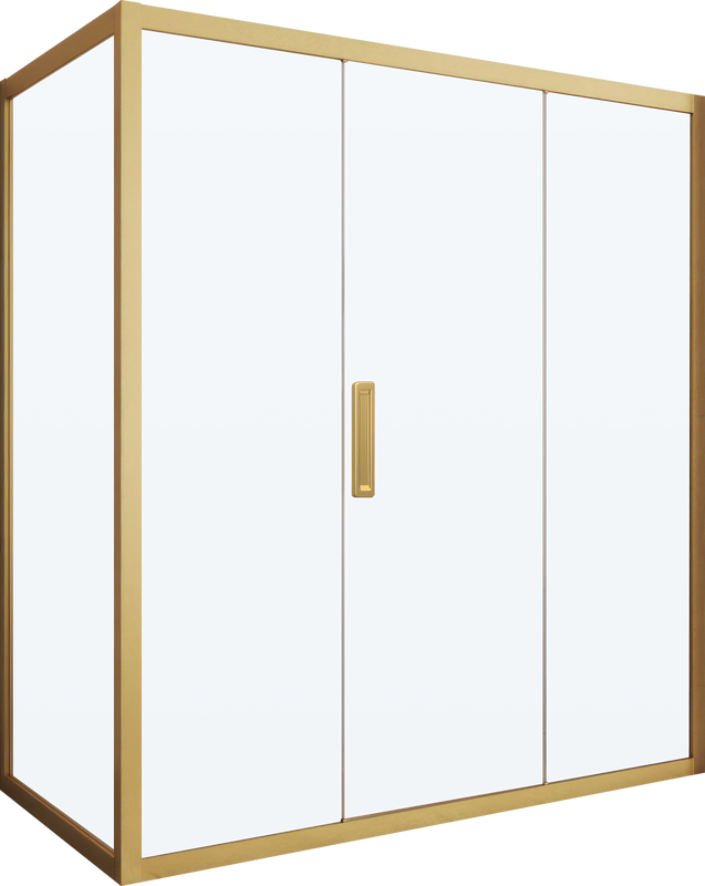 Душевой уголок Kubele DE019 R3-CLN-BR 140х100 см, профиль бронза
