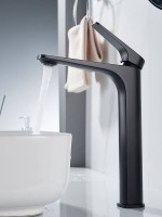 Смеситель для раковины высокий Shevanik S4211H, черный Смеситель для раковины высокий Shevanik S4211H, черный