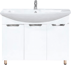 Тумба с раковиной Misty Лаванда 105 прямая