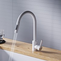 Комплект  Мойка кухонная GranFest Quarz Z 21K белая + Смеситель для кухни Dorff Logic D3007533 белый