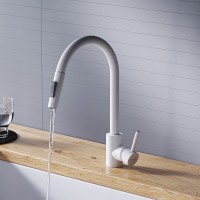 Комплект  Мойка кухонная GranFest Quarz Z 21K белая + Смеситель для кухни Dorff Logic D3007533 белый