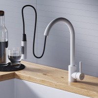 Комплект  Мойка кухонная GranFest Quarz Z 21K белая + Смеситель для кухни Dorff Logic D3007533 белый