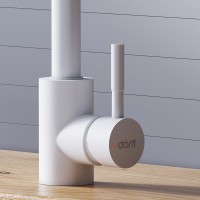 Комплект  Мойка кухонная GranFest Quarz Z 21K белая + Смеситель для кухни Dorff Logic D3007533 белый