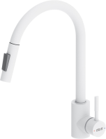 Комплект  Мойка кухонная GranFest Quarz Z 21K белая + Смеситель для кухни Dorff Logic D3007533 белый