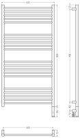 Полотенцесушитель электрический Сунержа Богема 3.1 00-6005-1260 130x65 см, подключение справа, без покрытия, лесенка