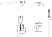 Душевой комплект SantiLine SL-9014 хром, С ВНУТРЕННЕЙ ЧАСТЬЮ
