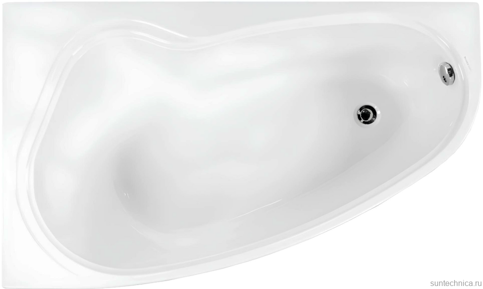 Акриловая ванна Vagnerplast Avona L 150x90 см, угловая, левая, пристенная, белая, асимметричная, с каркасом