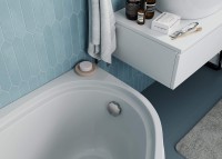 Акриловая ванна Vagnerplast Avona L 150x90 см, угловая, левая, пристенная, белая, асимметричная, с каркасом