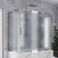 Шторка на ванну Kubele DE019 P2U-MAT-CH 150х80 см, профиль хром