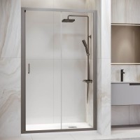 Душевая дверь в нишу RGW Passage PA-14 Gr 140 см, профиль серый, стекло прозрачное