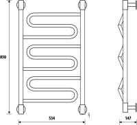 Полотенцесушитель электрический Energy Bravo2 85x50