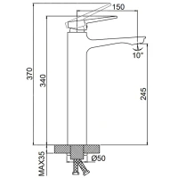 Смеситель для раковины Frap H52 F1052-66 черный Смеситель для раковины Frap H52 F1052-66 черный