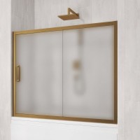 Шторка на ванну Kubele DE019 P2-MAT-BR 150х150 см, профиль бронза