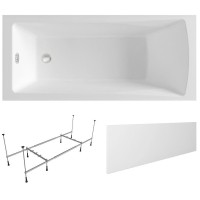 Акриловая ванна Lavinia Boho One 170x75 см, встраиваемая, белая, с каркасом, с экраном