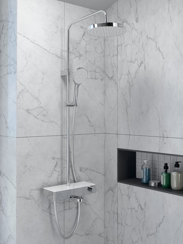 Душевая стойка VitrA Core Round A47309EXP с термостатом, хром