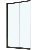 Шторка на ванну BelBagno Luce VF-11-80/145-C-NERO профиль матовый черный, стекло прозрачное