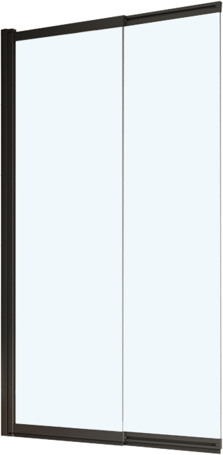 Шторка на ванну BelBagno Luce VF-11-80/145-C-NERO профиль матовый черный, стекло прозрачное