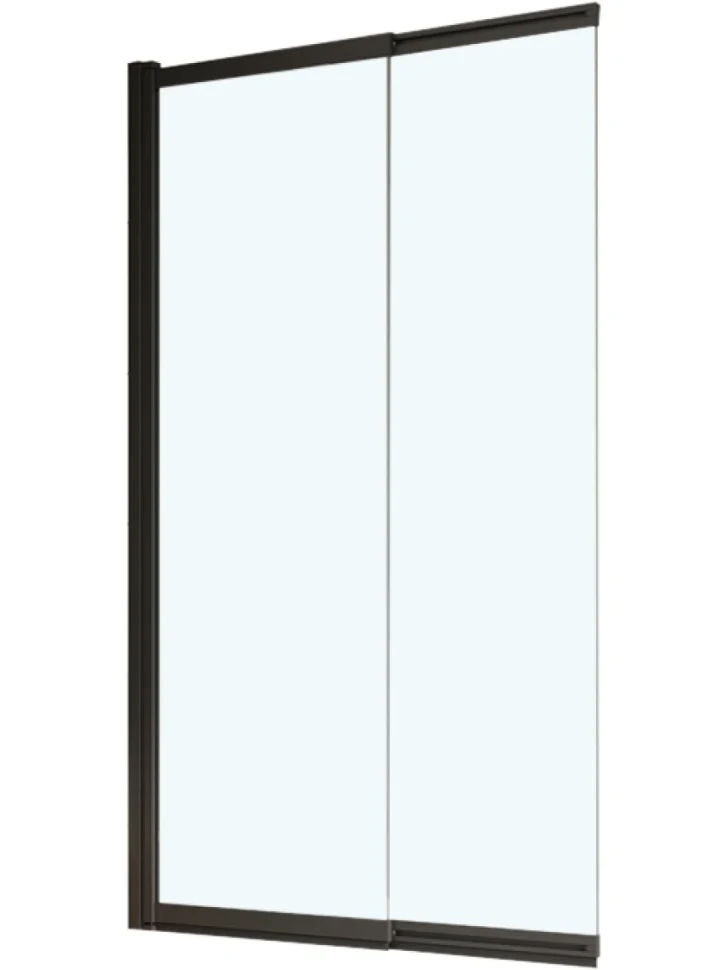 Шторка на ванну BelBagno Luce VF-11-80/145-C-NERO профиль матовый черный, стекло прозрачное
