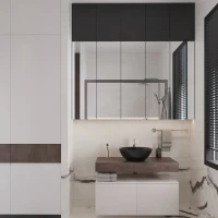 Мебель для ванной комнаты VitrA Ольборг 50: столешница 100, без отверстий, дуб карпентер + 2 тумбы 50