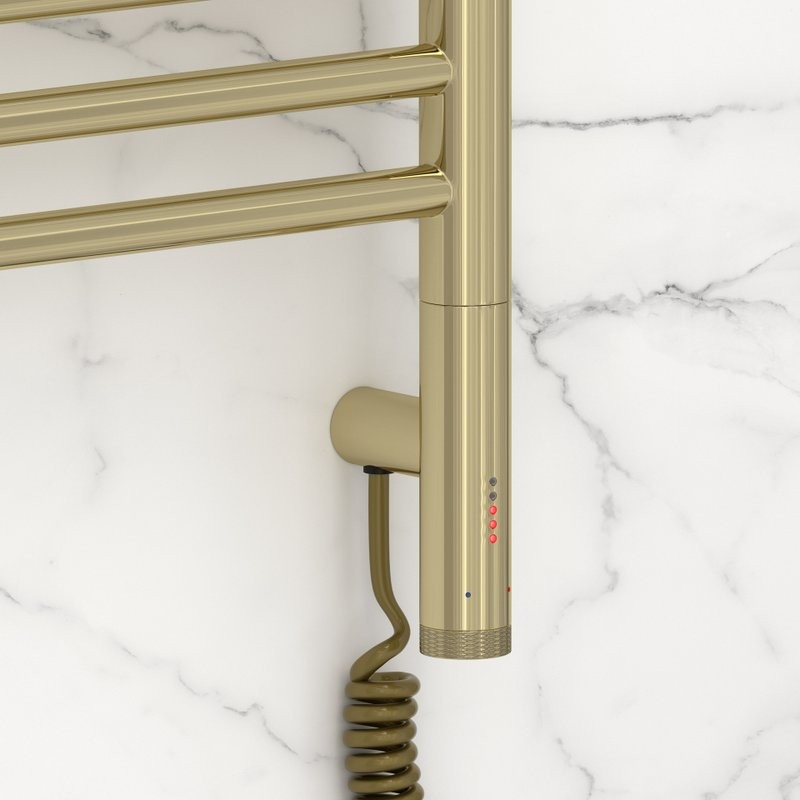 Полотенцесушитель электрический Сунержа Богема 3.1 020-6007-6050 70x55 см, подключение справа, шампань, лесенка, с полкой