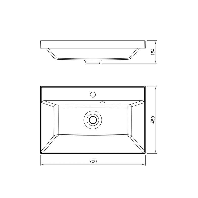 Тумба с раковиной Style Line Матис 70 напольная, крем