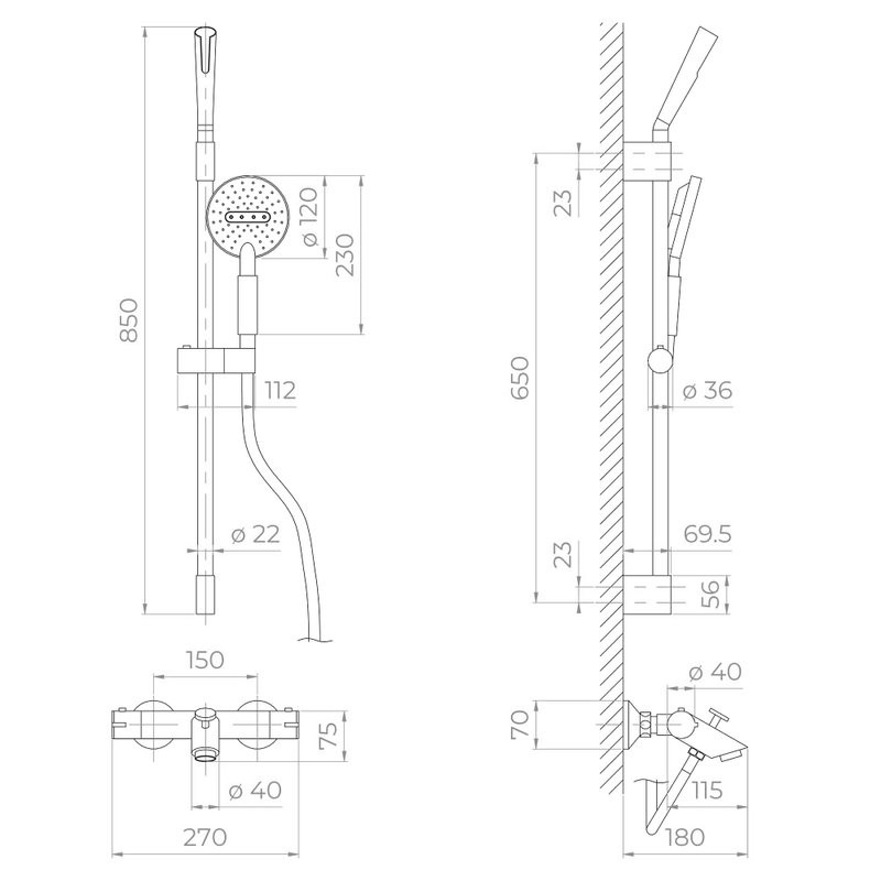 Душевой комплект RGW Shower Panels SP-23