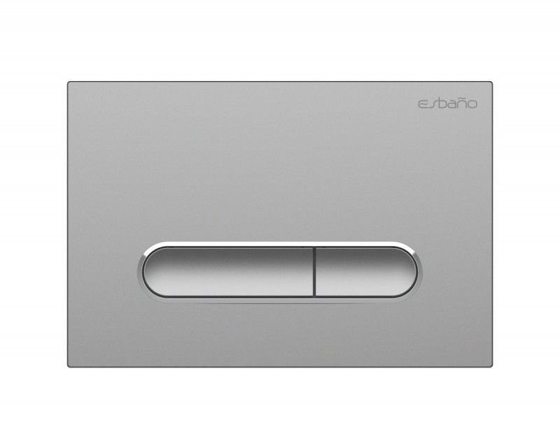 Кнопка смыва для унитаза Esbano ESINOVL17GM АБС-пластик, цвет матовая оружейная сталь