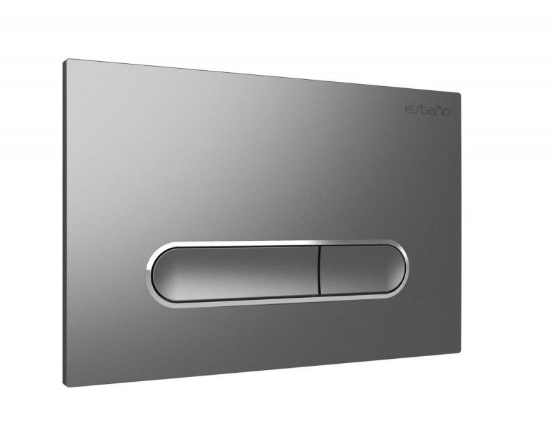 Кнопка смыва для унитаза Esbano ESINOVL17GM АБС-пластик, цвет матовая оружейная сталь