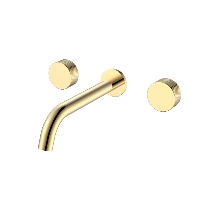 Смеситель для раковины Boheme Stick spirale 152-2-G.4 С ВНУТРЕННЕЙ ЧАСТЬЮ, gold