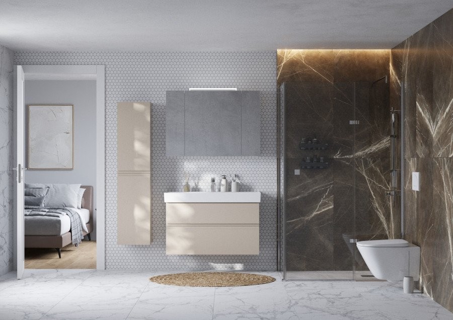 Зеркало-шкаф Roca Oleta 100, капучино матовый