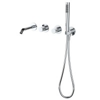 Встраиваемый смеситель для душа и ванны Vincea Аура VBTW-6AU1CH С ВНУТРЕННЕЙ ЧАСТЬЮ, хром