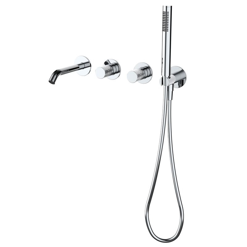 Встраиваемый смеситель для душа и ванны Vincea Аура VBTW-6AU1CH С ВНУТРЕННЕЙ ЧАСТЬЮ, хром