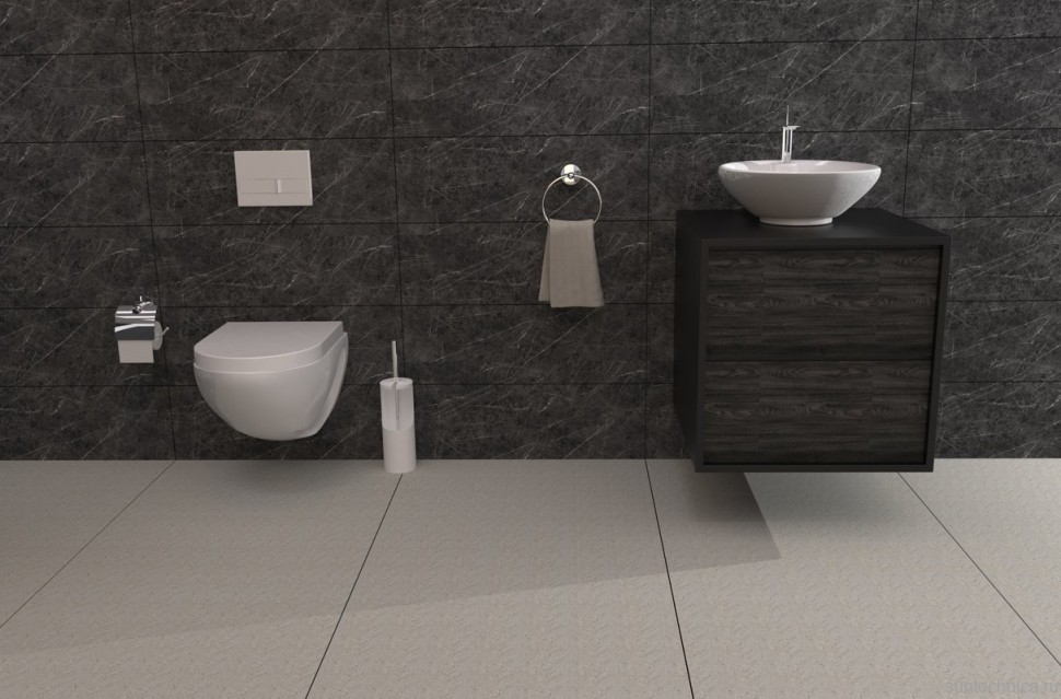 Система инсталляции для унитазов Berges Novum L3 с кнопкой смыва хром