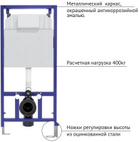 Система инсталляции для унитазов Berges Novum L3 с кнопкой смыва хром