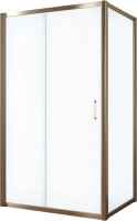 Душевой уголок Vegas Glass ZP+ZPV Tur Novo 100*80 05 10 профиль бронза, стекло сатин