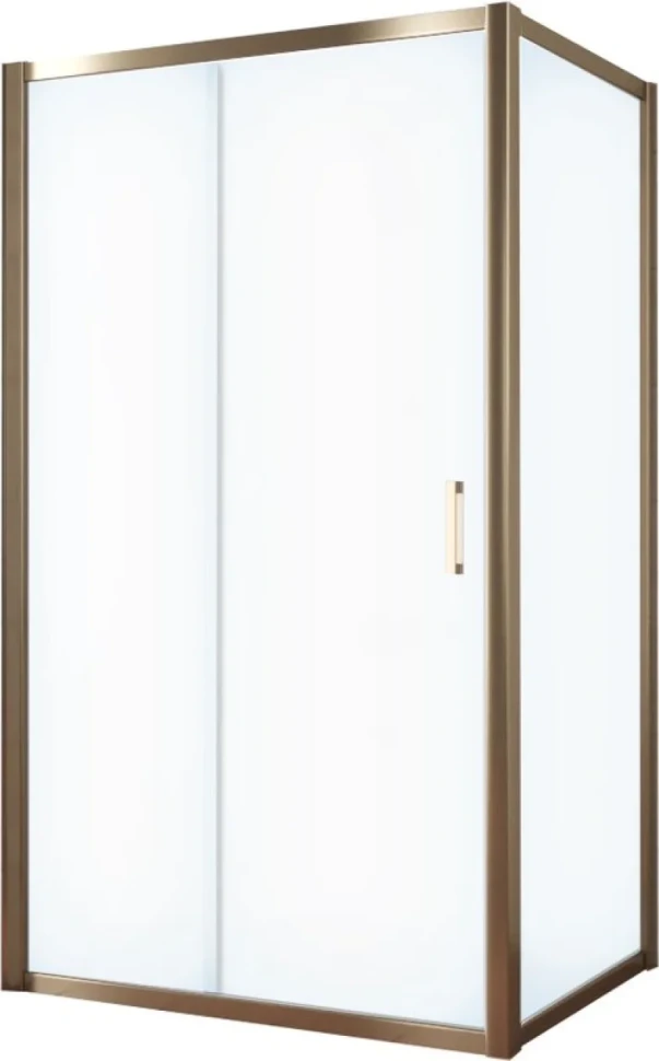 Душевой уголок Vegas Glass ZP+ZPV Tur Novo 100*80 05 10 профиль бронза, стекло сатин