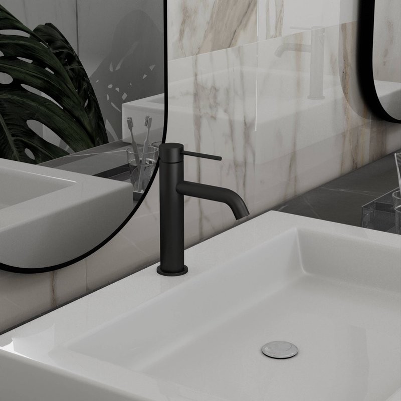 Смеситель для раковины Vincea City VBF-2C1MB матовый черный