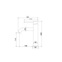 Смеситель для раковины Vincea City VBF-2C1MB матовый черный Смеситель для раковины Vincea City VBF-2C1MB матовый черный