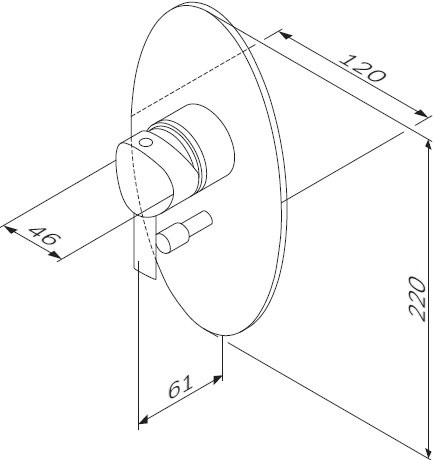 Встраиваемый смеситель для душа и ванны AM.PM Awe F1585000 С ВНУТРЕННЕЙ ЧАСТЬЮ
