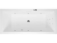 Акриловая ванна Excellent Heaven Slim Line 180x80 см, встраиваемая, с гидромассажем, белая, с каркасом, со сливом-переливом