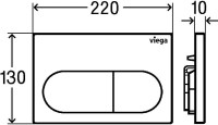 Система инсталляции для унитазов Viega Prevista 8524.11 с кнопкой смыва