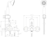 Смеситель для ванны с душем Bravat Art F675109U-B1-RUS
