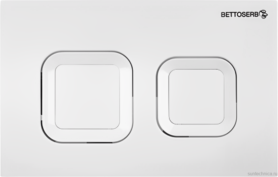 Кнопка смыва для унитаза BETTOSERB Smart 40006470 пластик, цвет белый глянец