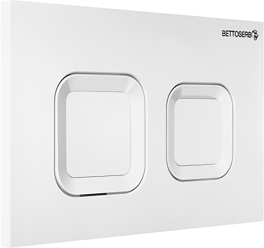 Кнопка смыва для унитаза BETTOSERB Smart 40006470 пластик, цвет белый глянец