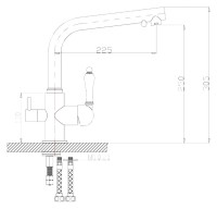 Смеситель для кухни Zorg Clean Water ZR 313 YF-33 хром