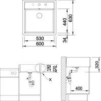 Мойка кухонная Blanco Panor 514501 белая глянцевая, два отверстия