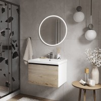 Мебель для ванной комнаты Vigo Cross 60 подвесная, 1 ящик, светлое дерево