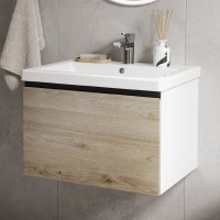 Мебель для ванной комнаты Vigo Cross 60 подвесная, 1 ящик, светлое дерево