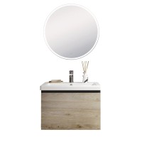 Мебель для ванной комнаты Vigo Cross 60 подвесная, 1 ящик, светлое дерево