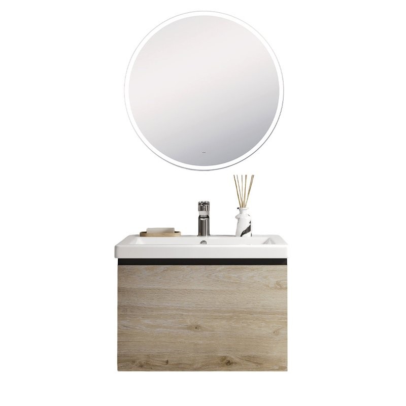 Мебель для ванной комнаты Vigo Cross 60 подвесная, 1 ящик, светлое дерево